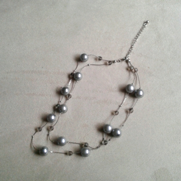 Silver dual strand necklace - Picture 1 of 1